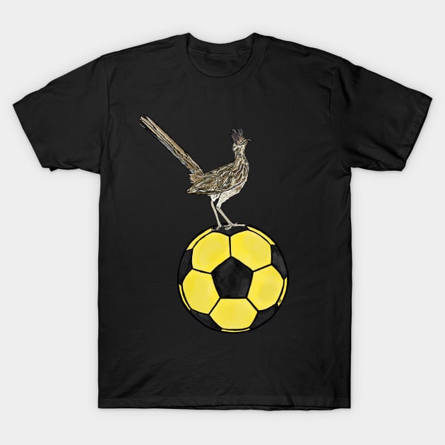 Roadrunner with Soccer Ball T-Shirt by BlueTiger